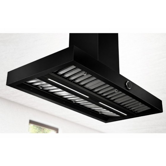 AIRFORCE Vis Boxy Island AN/A/120 120cm Μαύρο Απορροφητήρας Εντοιχιζόμενος Νησίδα